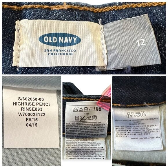 Old Navy Denim Mini Skirt, Highrise Pencil, Color Rinse, Size 12, NWT - Picture 4 of 11